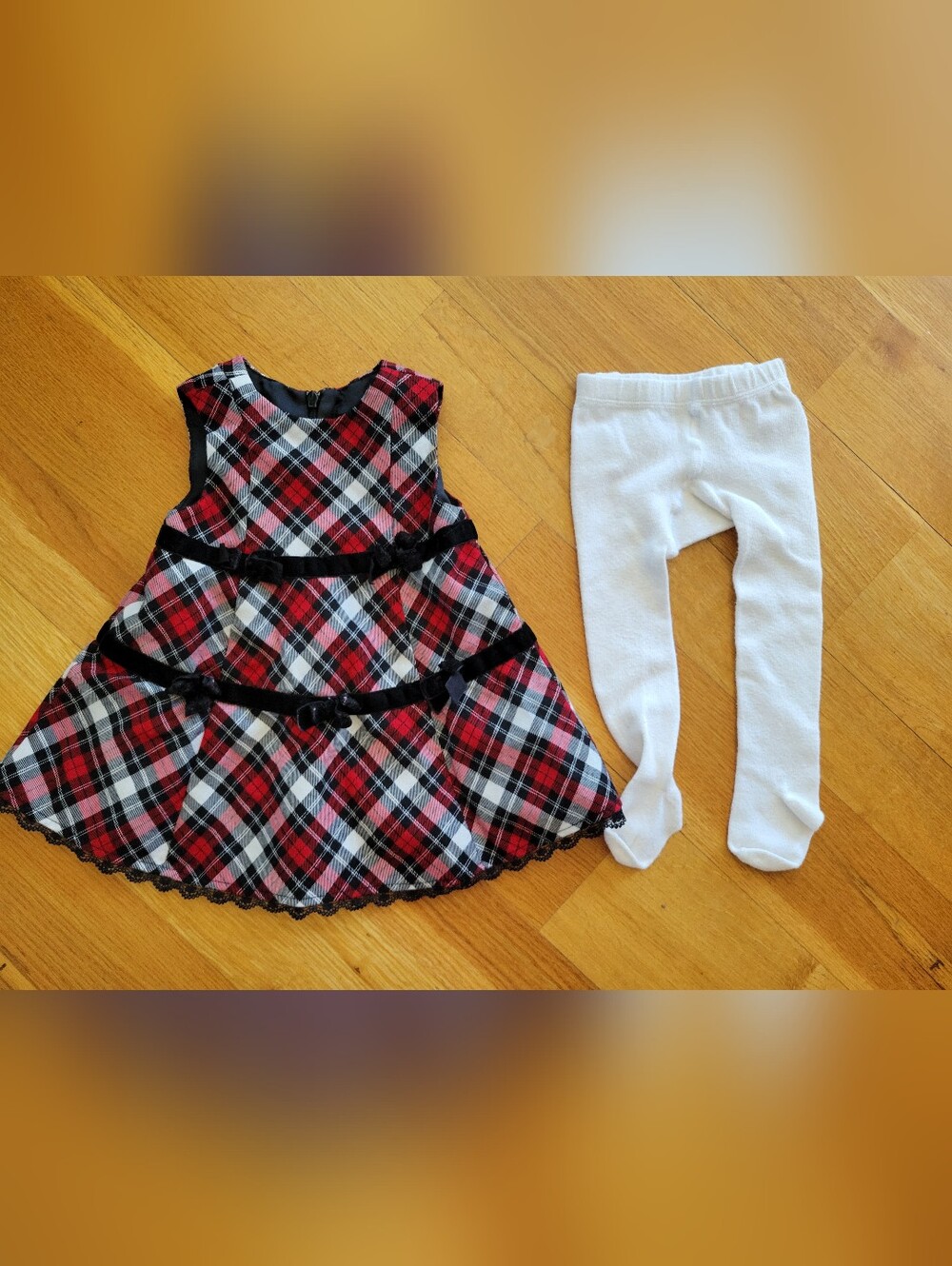 Baby girls size 3-6 months dress and tights